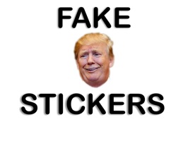 Fun and satirical sticker emoji expressions of President Donald Trump in his many expressive faces and poses