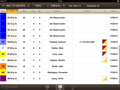 OpenTable Manager for iPad screenshot 4