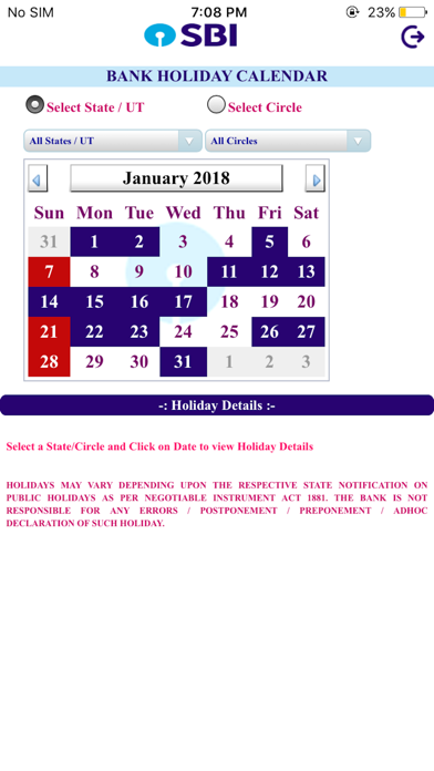 SBI Bank Holiday Calendarのおすすめ画像1