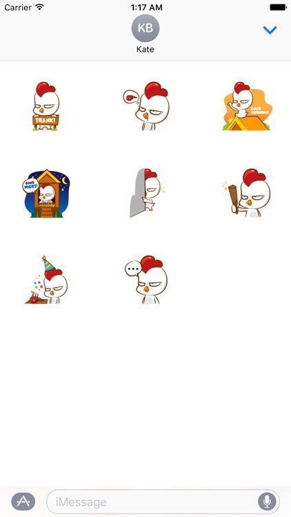 Grumpy Chicken Stickers Pack