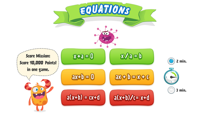 Solving Equations integers
