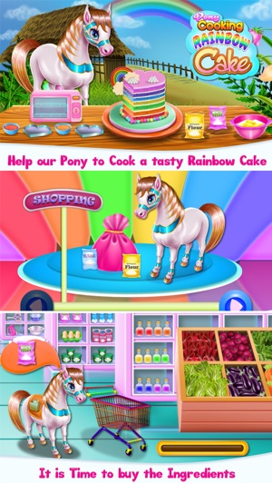 Pony cooking Rainbow Cake(圖1)-速報App