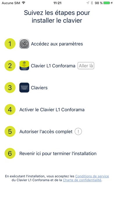 Clavier L1 Conforama screenshot 2