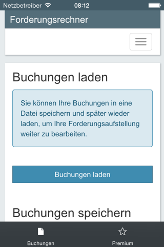 DEBICARE Forderungsrechner screenshot 4