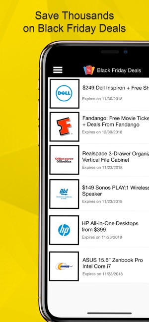 Black Friday 2018 Deals App