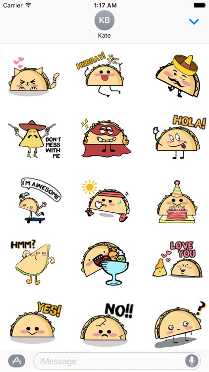 Taco Emoji TacoMoji Sticker