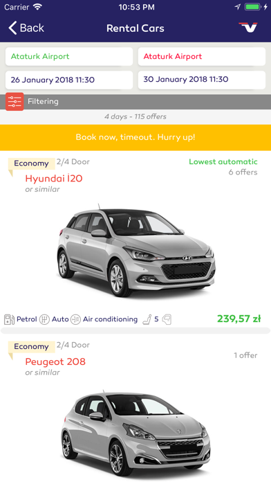 Compare Rental Cars - Vivi screenshot 2