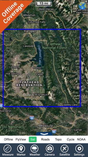 Flathead lake Montana charts HD GPS fishing maps(圖5)-速報App