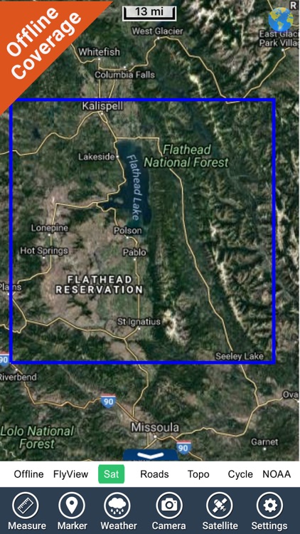 Flathead lake Montana charts HD GPS fishing maps screenshot-4