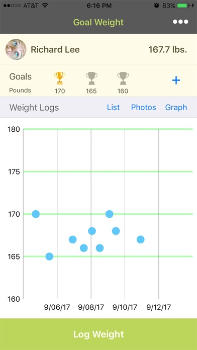 Goal Weight Logs screenshot 2