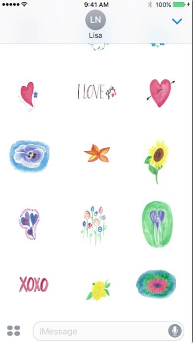 Art for Hearts and Flowers Sticker Pack screenshot 2