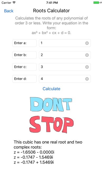 Cubic Equation Root Calculator screenshot 2