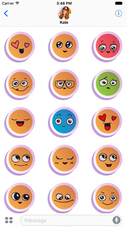 Cute Emoticons Sticker Fun!