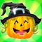 The free educational game with funny Halloween illustrations and animations