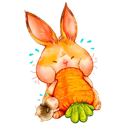 Easter Hop emoji and stickers