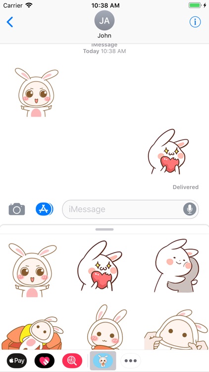 Lovely Bunny Animated Stickers