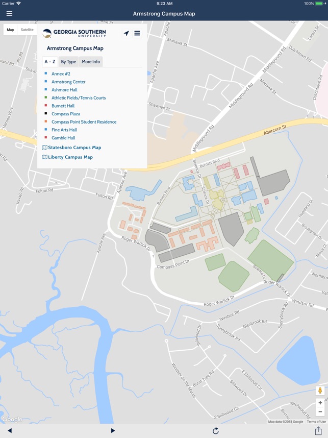 Southern Statesboro Campus Map