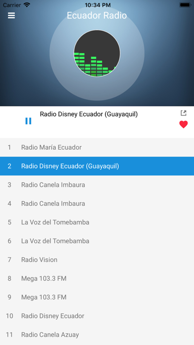 Ecuador Radio Station: Spanish screenshot 2
