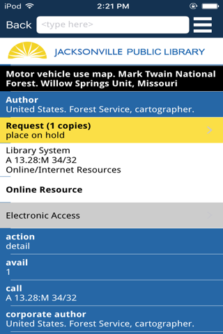 Jacksonville Public Library screenshot 3