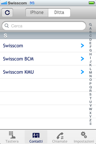 Swisscom BCM screenshot 2