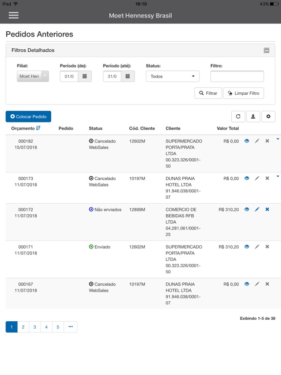 iPad Image of WebSales