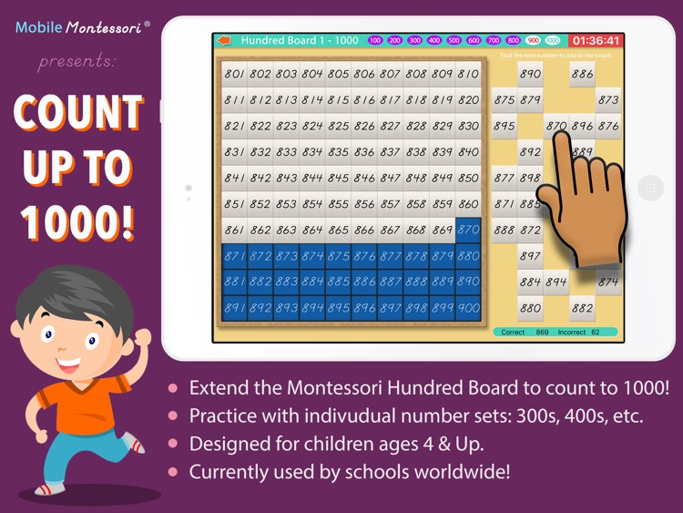 Count to 1000! Montessori Math screenshot-0