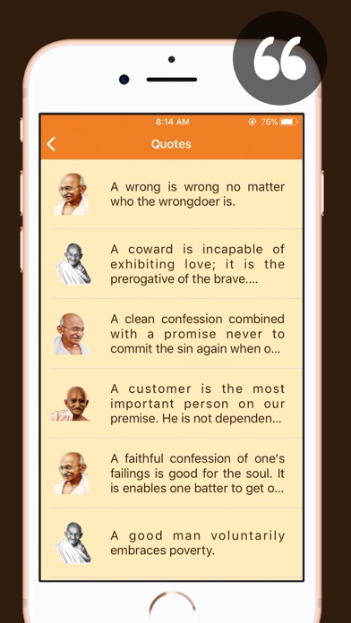 Mahatma Gandhi - Thought Quote screenshot 3