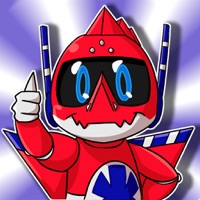 RED Stickers Robotic Emotional Dragon