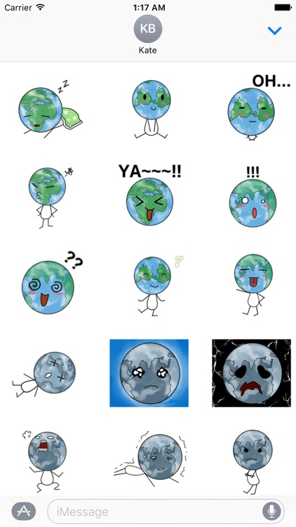 The Blue Earth Emoji Sticker