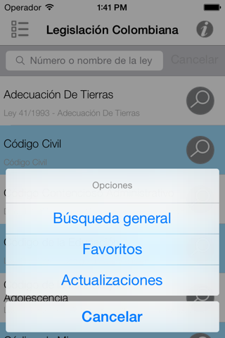 Legislación Colombiana screenshot 2