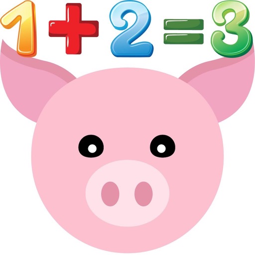 Pink Pig Numbers & Kids Math Icon