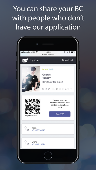 FlyCard digital business cards screenshot 3