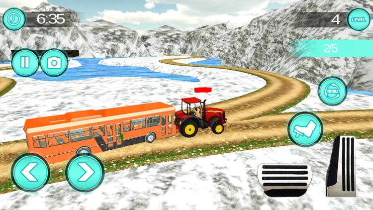 Offroad Tractor Towing Bus