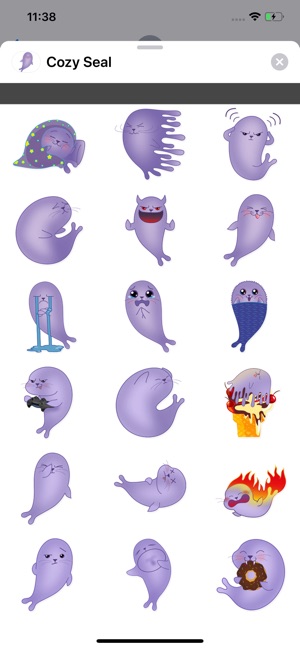 Cozy Seal stickers pack(圖2)-速報App