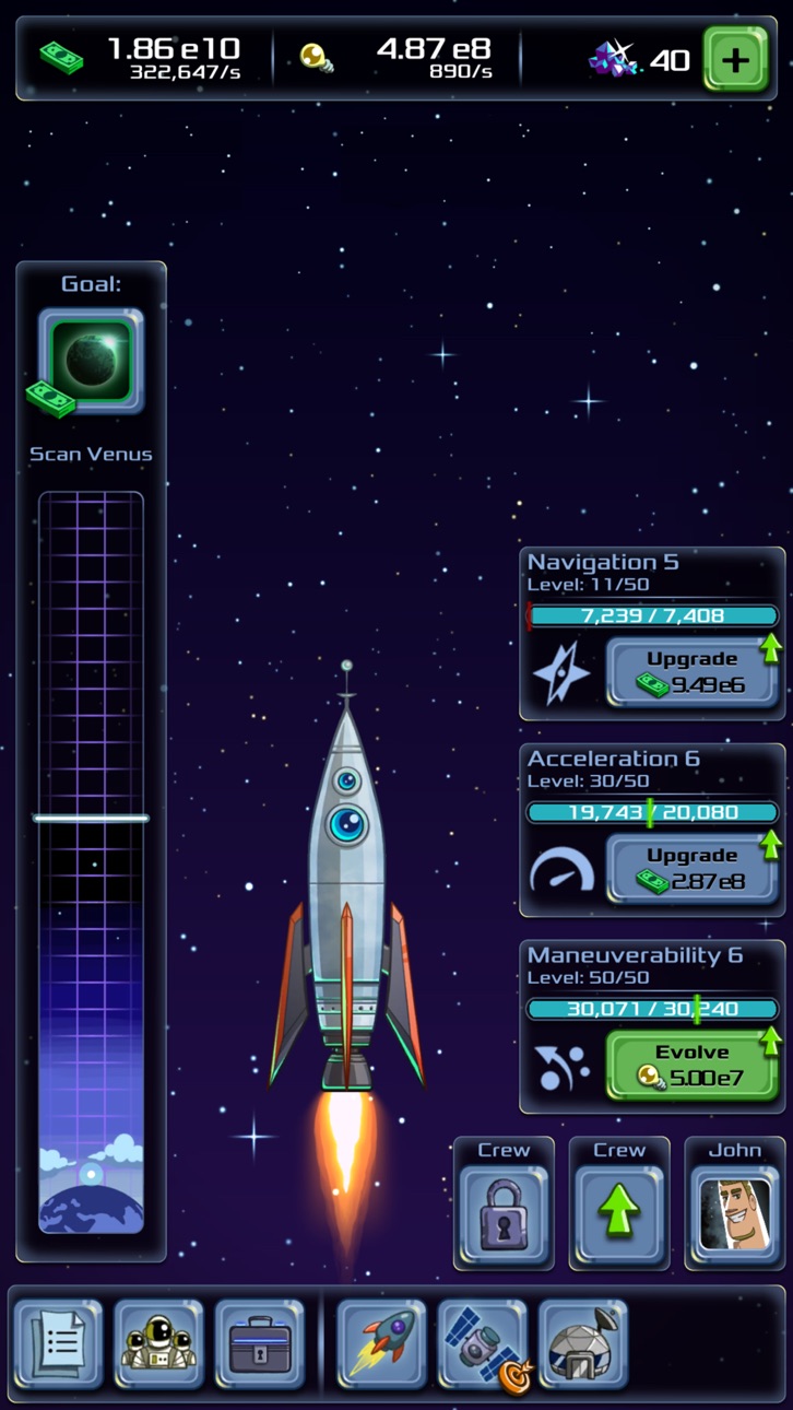 Idle Tycoon: Space Company Hack screenshot 1 - iOS game interface