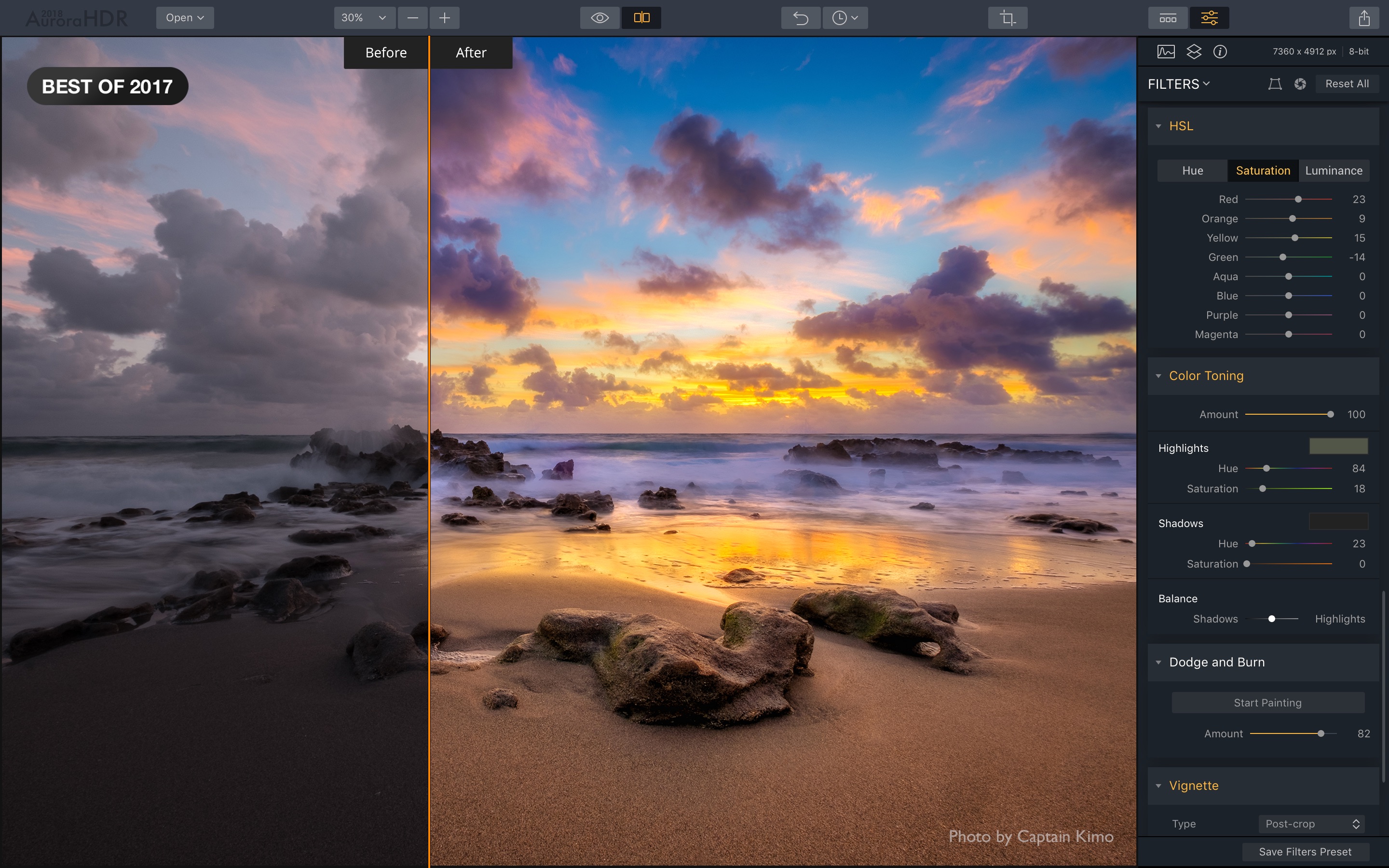 Screenshot do app Aurora HDR 2018