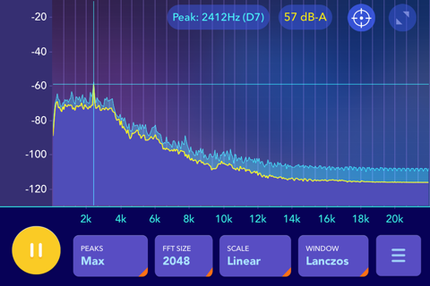 Audio spectrum analyzer EQ Rta screenshot 3