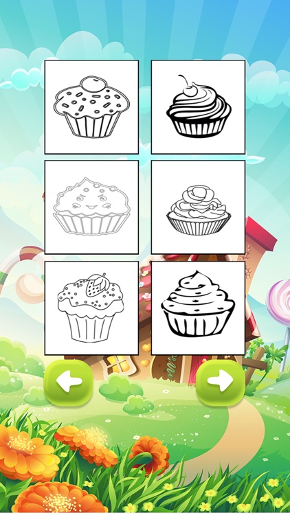 Cute Tasty Cupcakes Coloring Book