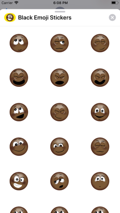 Black Emoji Stickers !! screenshot 2