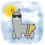 Stiker Llama Lucu