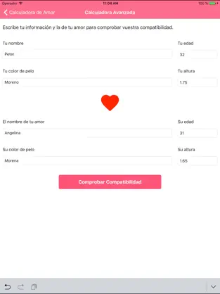 Capture 2 Calculadora de amor iphone