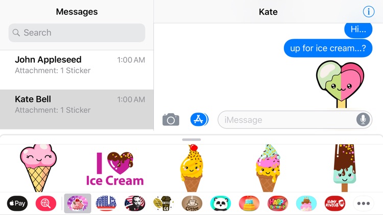 Ice Cream Funny Emoji Sticker