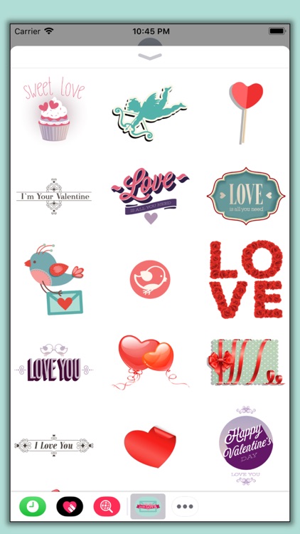 with LOVE - Valentine Stickers