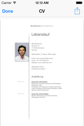 CV Designer screenshot 2