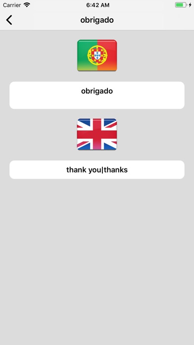 Portuguese/English Dictionary screenshot 2