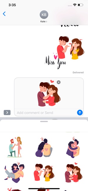 Hugging Couple Stickers(圖2)-速報App