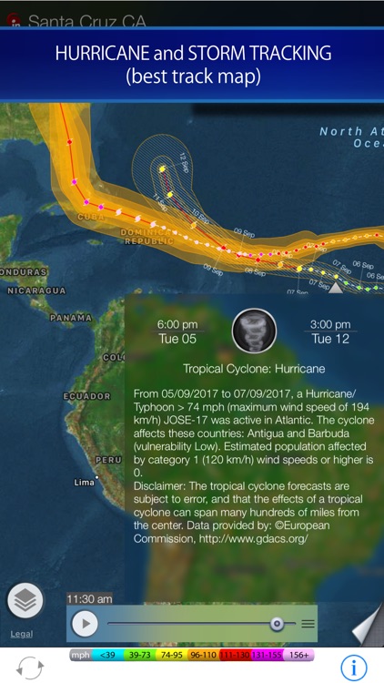 Hurricane - storm tracker + satellite radar