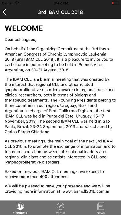 3rd IBAM CLL 2018