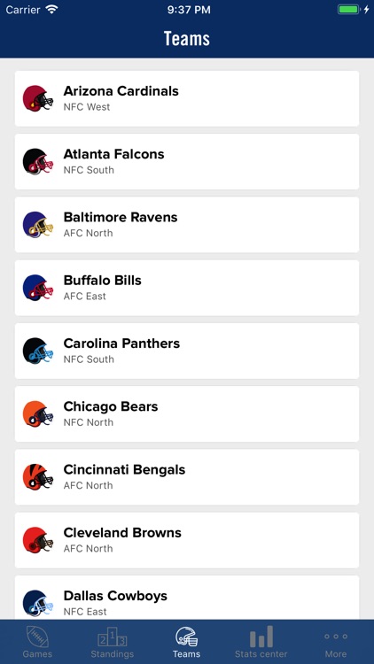 Live Football Scores for NFL