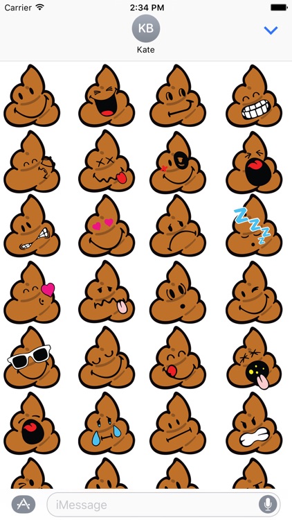 Smiley Poopy Stickers
